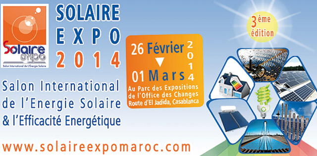 Le Solaire Expo à partir du 26 février à Casablanca