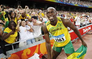 Athlétisme : Usain Bolt remporte le 100 m avec un nouveau record