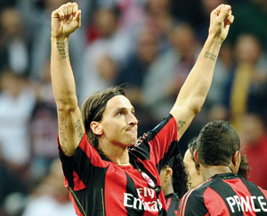 Calcio : l’AC Milan s’impose grâce à Ibrahimovic