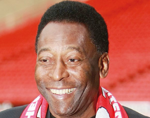La légende brésilienne Pelé, visage de la Bourse de Sao Paulo