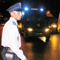 Les policiers en première ligne