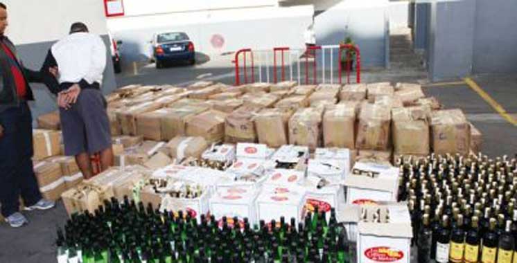 Nador : Saisie de 13 mille bouteilles de boissons alcoolisées de contrebande