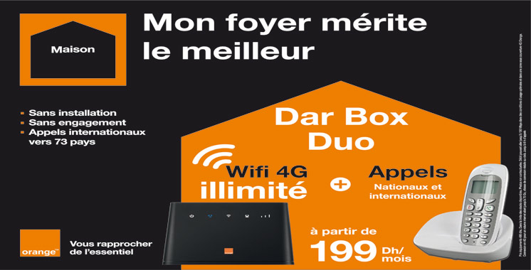 La nouvelle offre internet illimitée à la maison: Orange lance «Dar Box Duo»