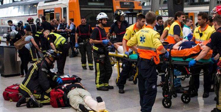 Barcelone : 54 personnes blessées dans un accident de train