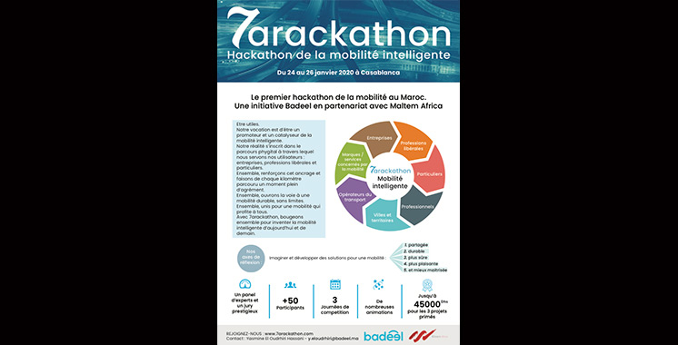 Inscrivez-vous à «7arackathon» jusqu’au 10 janvier : Premier hackathon dédié à la mobilité intelligente au Maroc