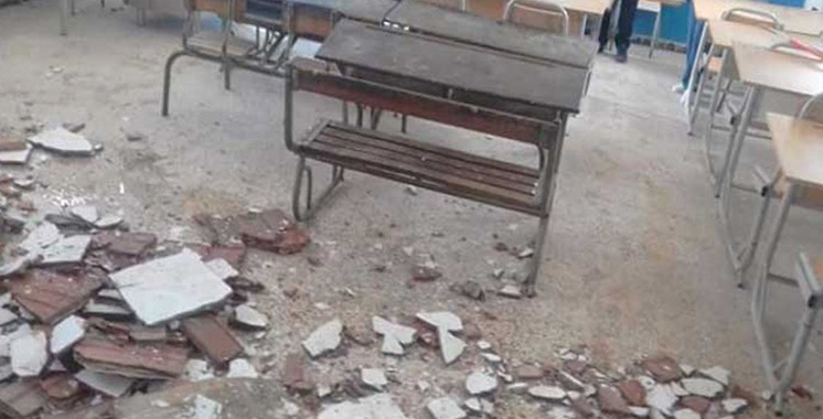 Suite à l’effondrement du toit d’une salle de classe : Les travaux de construction d’un lycée à Sidi Taibi suspendus