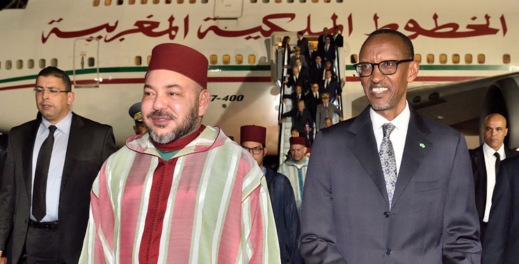 Arrivée de SM le Roi à Kigali pour une visite officielle au Rwanda