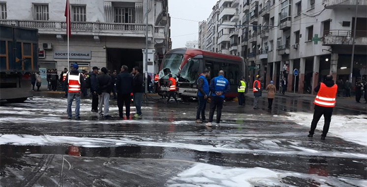 Casablanca : Un camion percute le tramway entraînant  une interruption totale du service