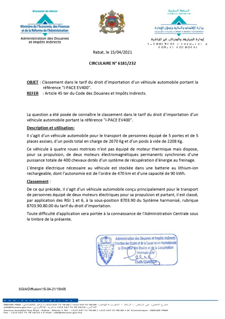 Tarif Des Droits De Douane A L'importation Au Maroc 2020