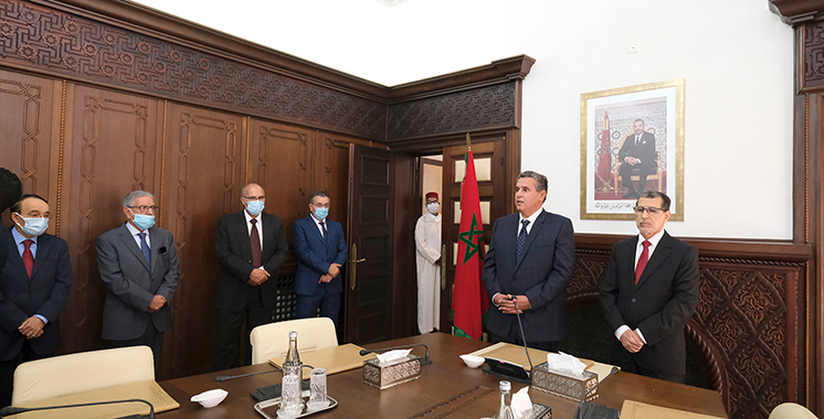 Passation de pouvoirs entre M. Saad Dine El Otmani et le nouveau Chef du gouvernement M. Aziz Akhannouch