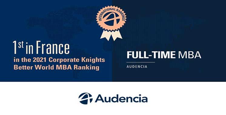 Classement Corporate Knights Better World MBA : Audencia première en France et 32e école mondiale