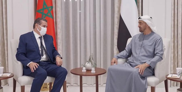 Le Prince héritier d’Abou Dhabi reçoit le Chef du gouvernement émissaire de SM le Roi