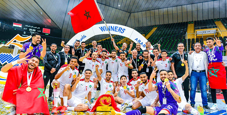 SM le Roi félicite l’équipe nationale de futsal sacrée championne de la Coupe Arabe 2022