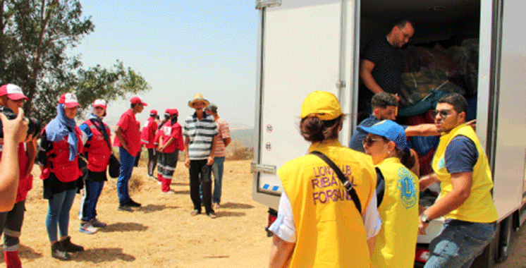 Incendies de forêts à Larache  Lions Club Maroc distribue des aides  en nature à 600 familles sinistrées