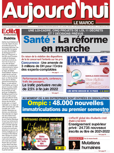 Journal électronique Du vendredi 5 au dimanche 7 août 2022