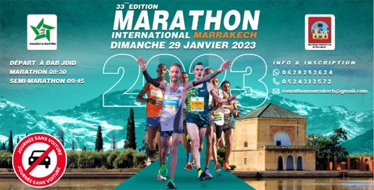 Marathon International de Marrakech annonce sa 33ème édition le Dimanche 29 Janvier 2023