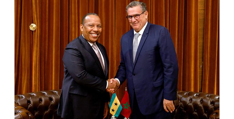 M. Akhannouch s’entretient avec le Premier ministre de Sao Tomé-et-Principe