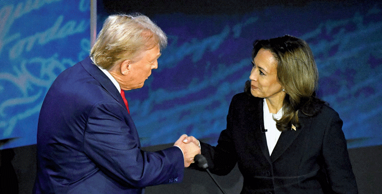 Kamala Harris, Donald Trump,  un suspense global