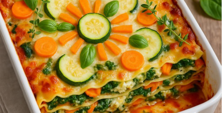 Lasagnes printanières à la ricotta  et légumes de saison :  Savoureuses, colorées et parfaites pour cuisiner ensemble un plat familial
