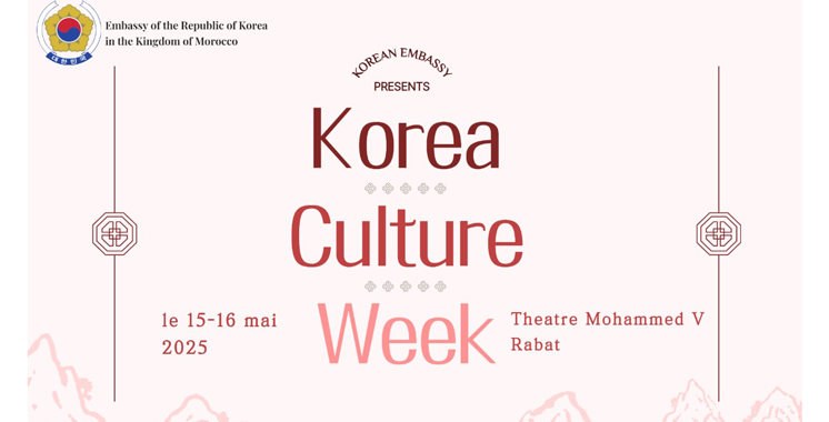 Les 15 et 16 mai 2025: La Culture Coréenne à l’Honneur  au Théâtre Mohammed V
