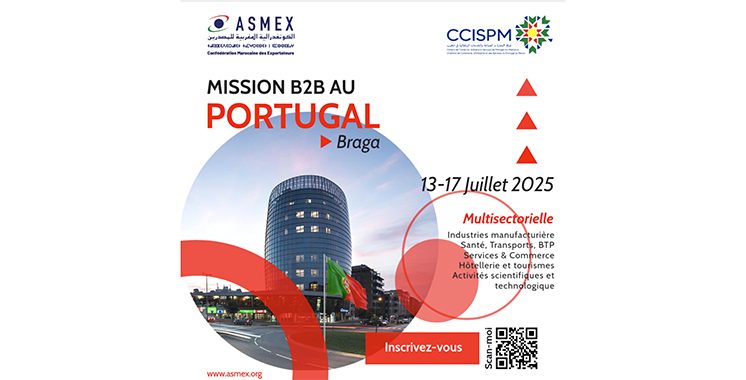 Bénéficiant à une vingtaine  d’entreprises marocaines : L’Asmex organise une mission d’affaires au Portugal