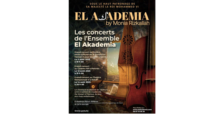 9ème programme de formation musicale de la Fondation El Akademia: Trois grands concerts au rendez-vous